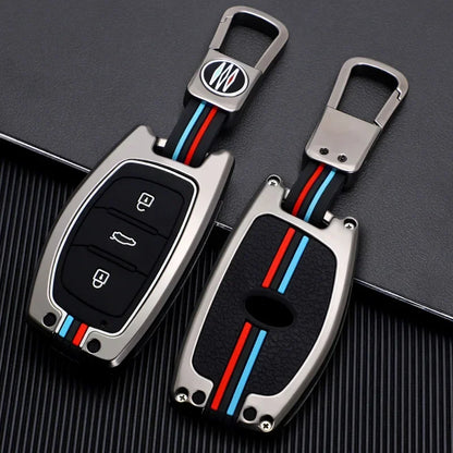 Zinc Alloy + Silicone Car Key Case Cover Fob Holder for Hyundai Tucson